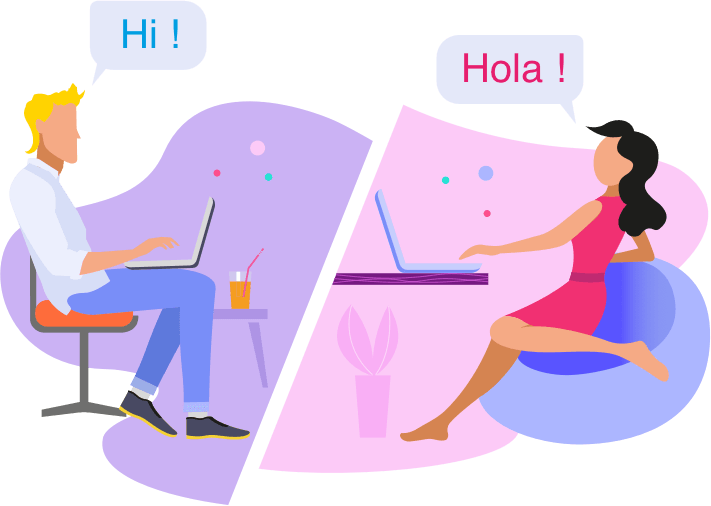 Jerk Hub multilingual online video chat illustration
