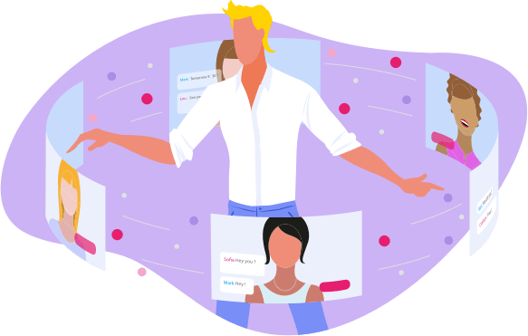 Jerk Hub instant random video chat illustration